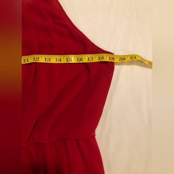 By & By red dress with thin straps and elastic waist, Xl - Picture 7 of 13